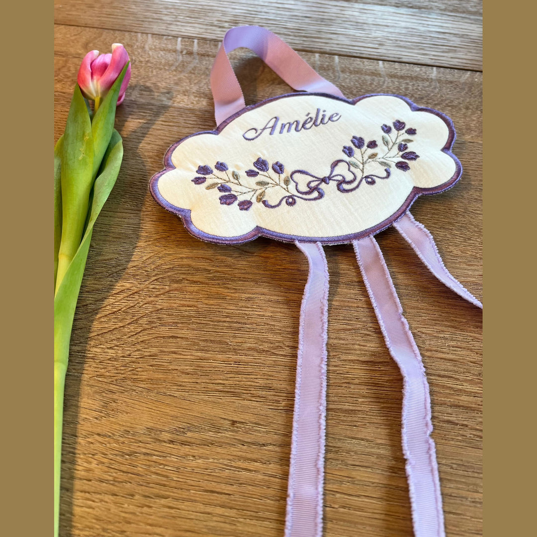 Haarspeldjes houder - Geborduurd met naam - Opberg haaraccessoires - Caro B Handmade