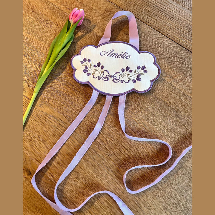 Haarspeldjes houder - Geborduurd met naam - Opberg haaraccessoires - Caro B Handmade