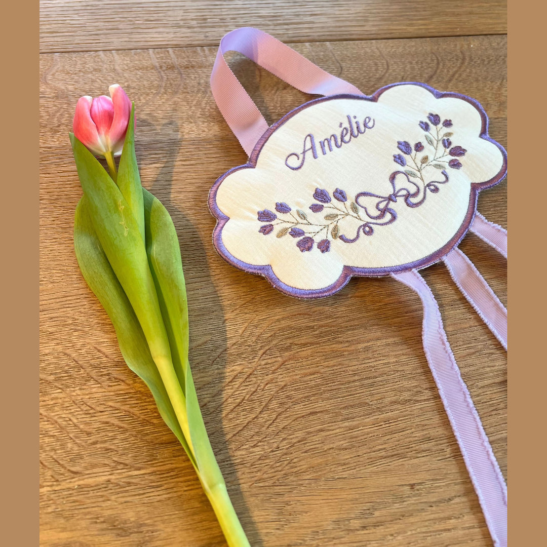 Haarspeldjes houder - Geborduurd met naam - Opberg haaraccessoires - Caro B Handmade