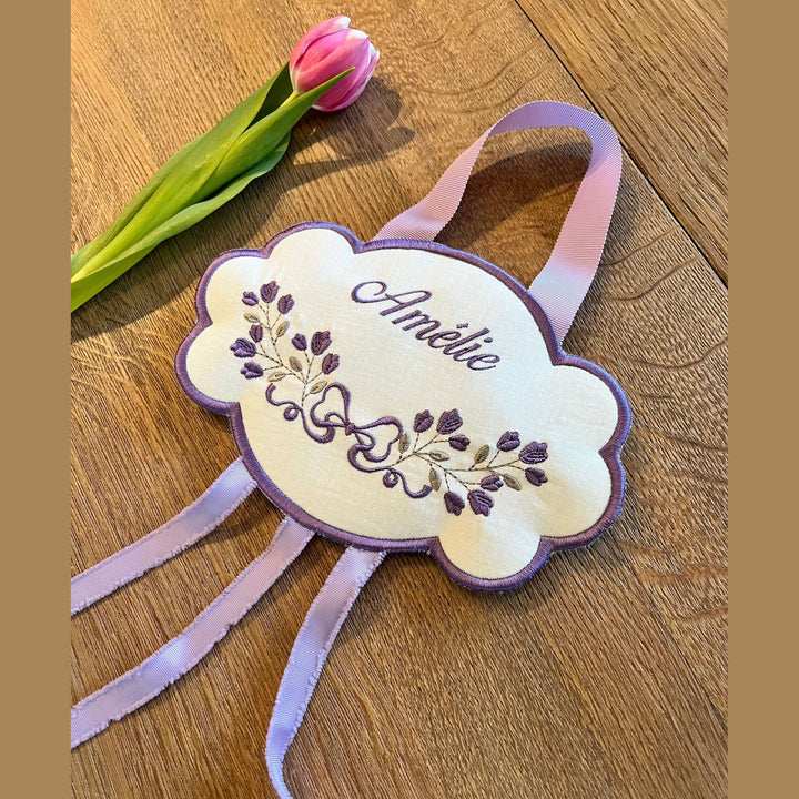 Haarspeldjes houder - Geborduurd met naam - Opberg haaraccessoires - Caro B Handmade