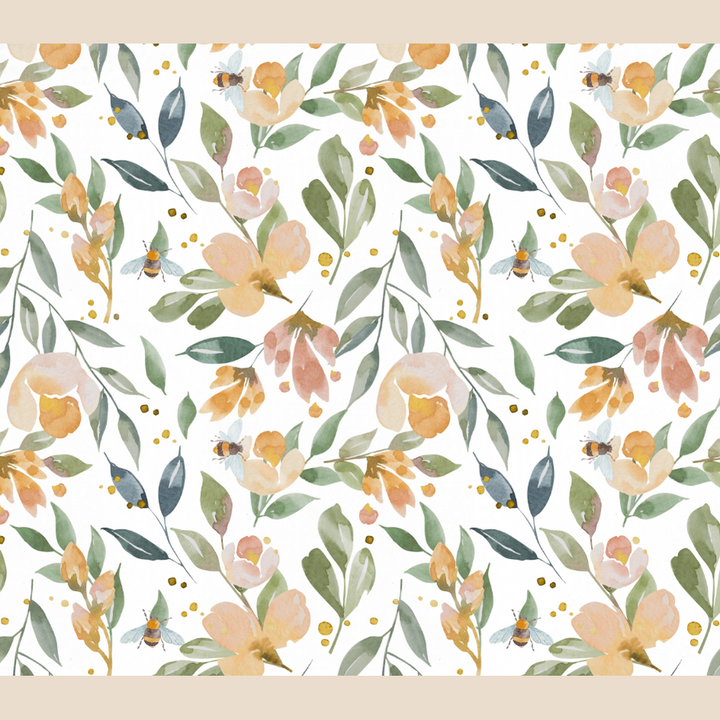 Handgemaakt Babydeken Bloemen of Blad – Exclusieve Stoffen & met Naam Caro B Handmade