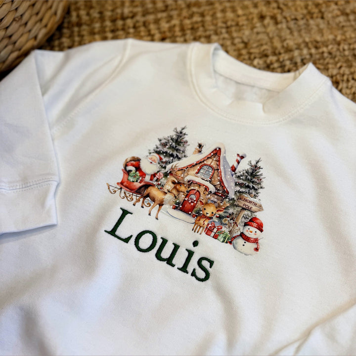 Kerstsweater met naam met Kerstprint - Caro B Handmade Caro B Make It Yours