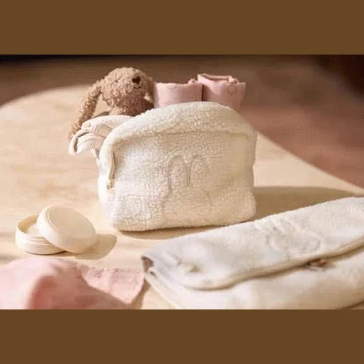 Jollein Toilettas in Teddy Miffy Geborduurd met naam - Oatmeal - Caro B Handmade