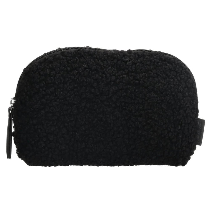 Toilettas in Teddy Geborduurd met naam - Zwart - Caro B Handmade