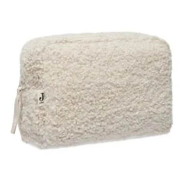 Jollein Toilettas in teddy Geborduurd met naam - Boucle - Nougat - Caro B Handmade