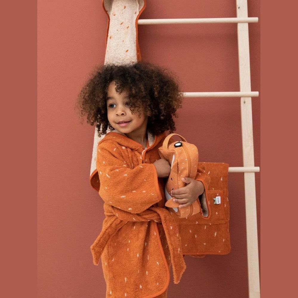 Trixie Badjas met Naam - 1-2 jaar - Borduren - Mr. Fox - Caro B Handmade