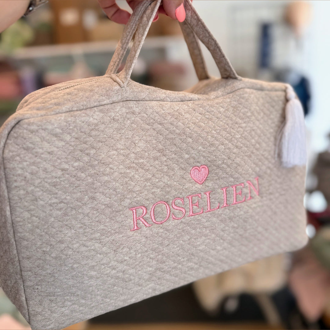 Logeertas in Losange Collectie - Valise voor baby & kleuter - Borduren - Large Living Nature