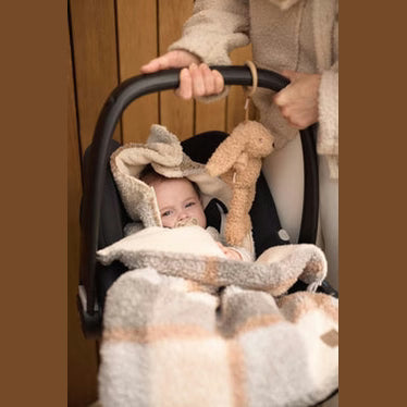 Voetenzak Check Boucle & Knit Jollein - groep 0+ 3/5 punts - Borduren Jollein