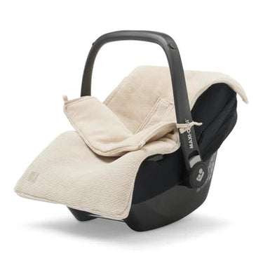 Voetenzak geborduurd met naam - Basic Knit - Jollein - Nougat Jollein