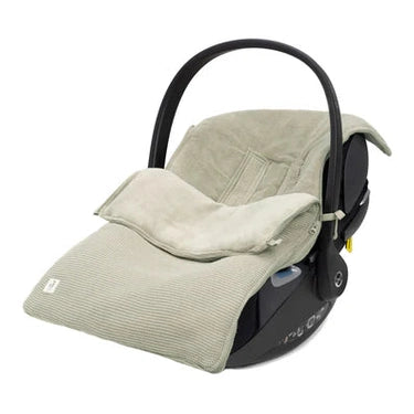 Voetenzak geborduurd met naam - Basic Knit - Jollein - Nougat Jollein