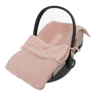 Voetenzak geborduurd met naam - Basic Knit - Jollein - Nougat Jollein