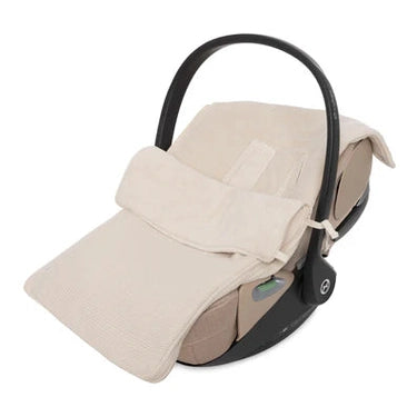 Voetenzak geborduurd met naam - Basic Knit - Jollein - Nougat Jollein