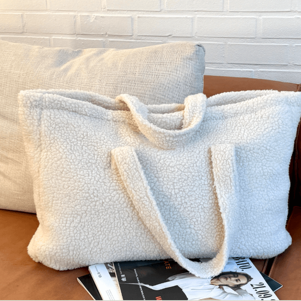 Weekendtas Teddy - Mom bag - Gepersonaliseerd met naam - Beige - Caro B Handmade