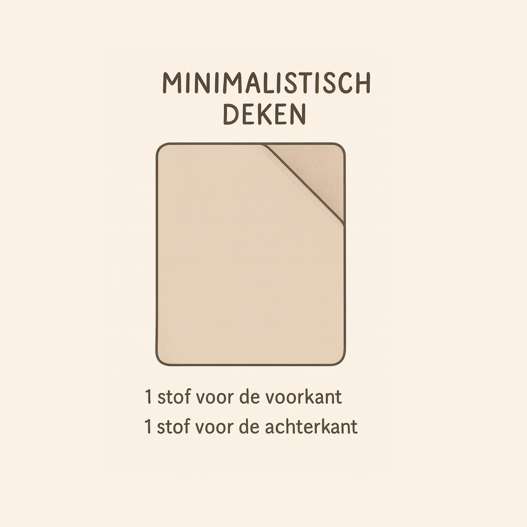 Voorbeeldschema van de Minimalist afwerking bij een handgemaakt babydeken.