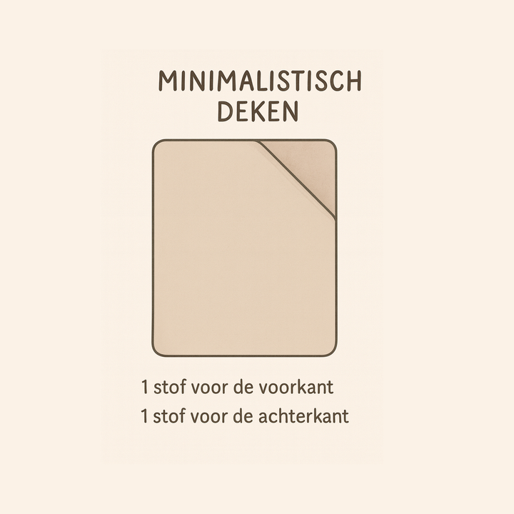 Voorbeeldschema van de Minimalist afwerking bij een handgemaakt babydeken.
