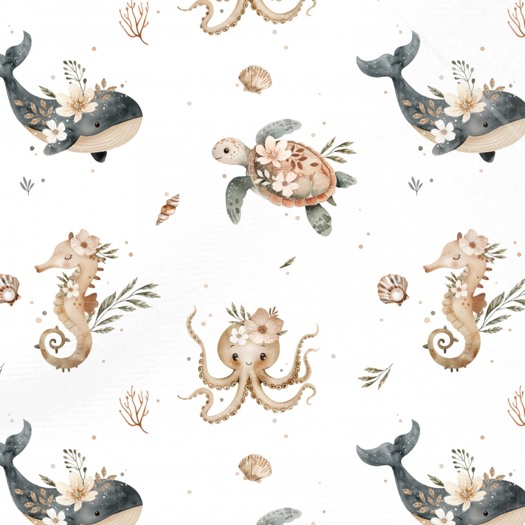 Handgemaakt Babydeken Waterdieren – Exclusieve Stoffen & met Naam Caro B Handmade