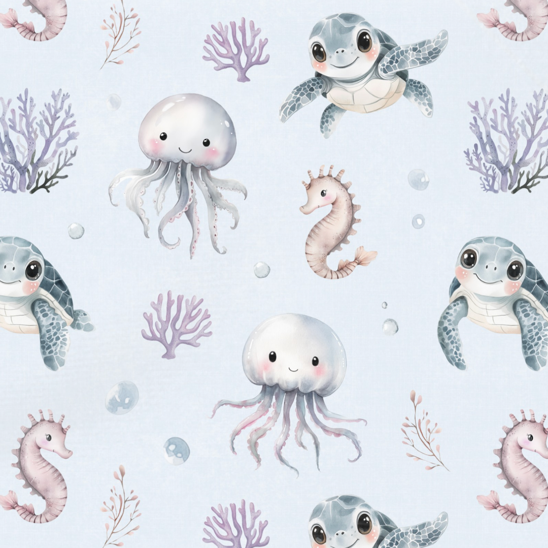 Handgemaakt Babydeken Waterdieren – Exclusieve Stoffen & met Naam Caro B Handmade