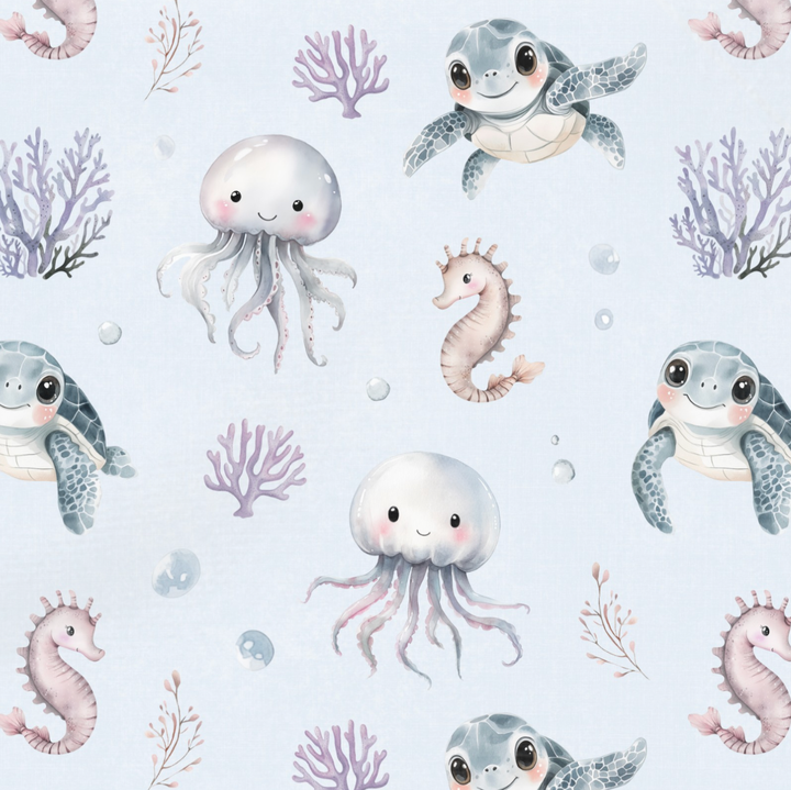 Handgemaakt Babydeken Waterdieren – Exclusieve Stoffen & met Naam Caro B Handmade