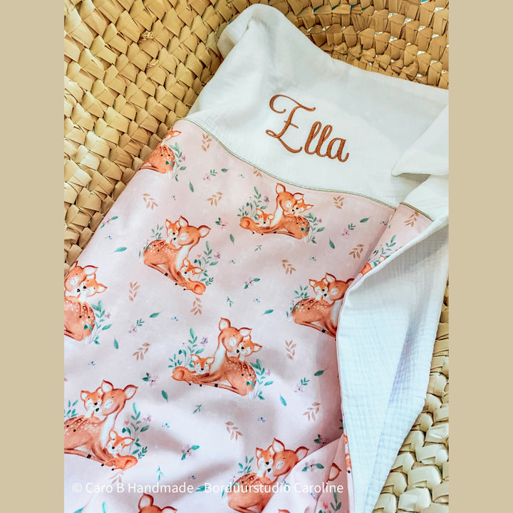 Handgemaakt Babydeken Bosdieren – Exclusieve Stoffen & met Naam Caro B Handmade