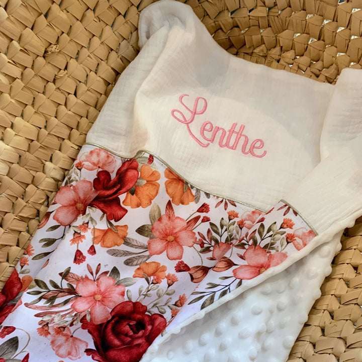 Handgemaakt Babydeken Bloemen – Exclusieve Stoffen & met Naam Caro B Handmade