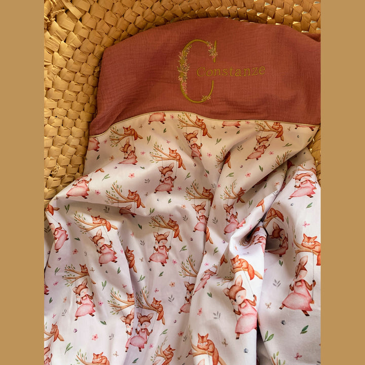 Handgemaakt Babydeken Bosdieren – Exclusieve Stoffen & met Naam Caro B Handmade