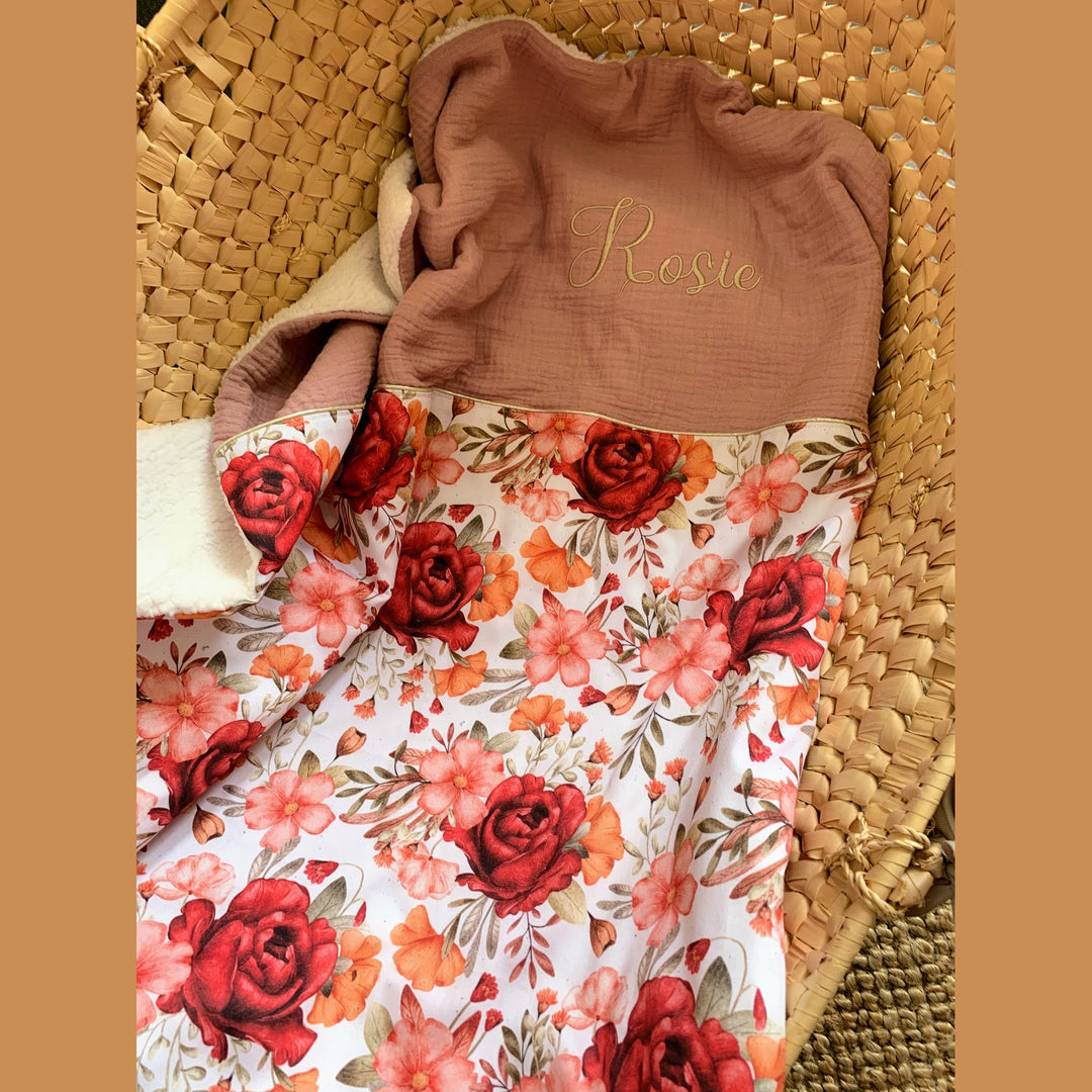 Handgemaakt Babydeken Bloemen – Exclusieve Stoffen & met Naam Caro B Handmade