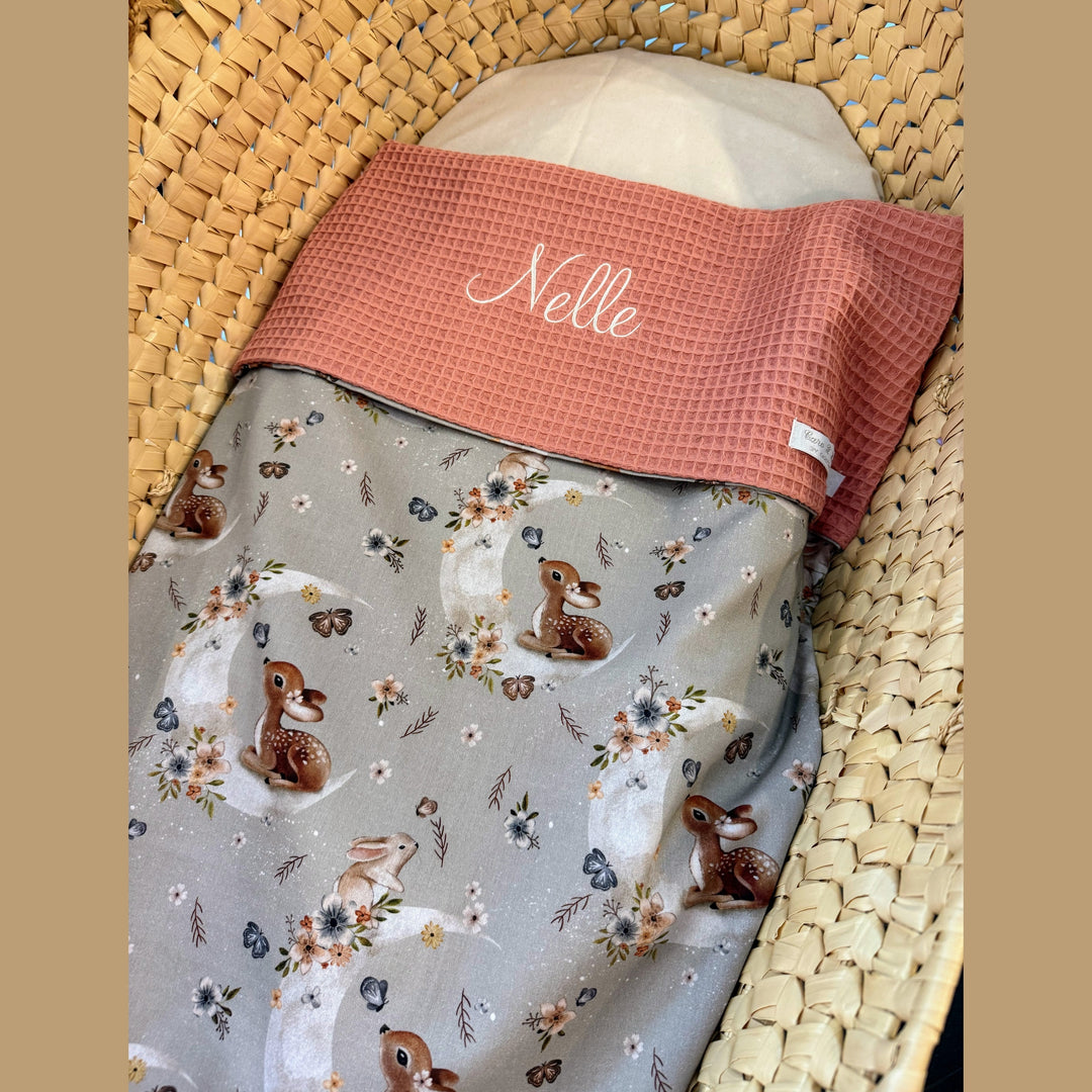 Handgemaakt Babydeken Bosdieren – Exclusieve Stoffen & met Naam Caro B Handmade