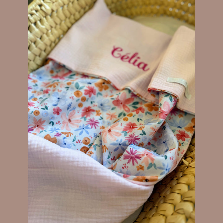 Handgemaakt Babydeken Bloemen – Exclusieve Stoffen & met Naam Caro B Handmade