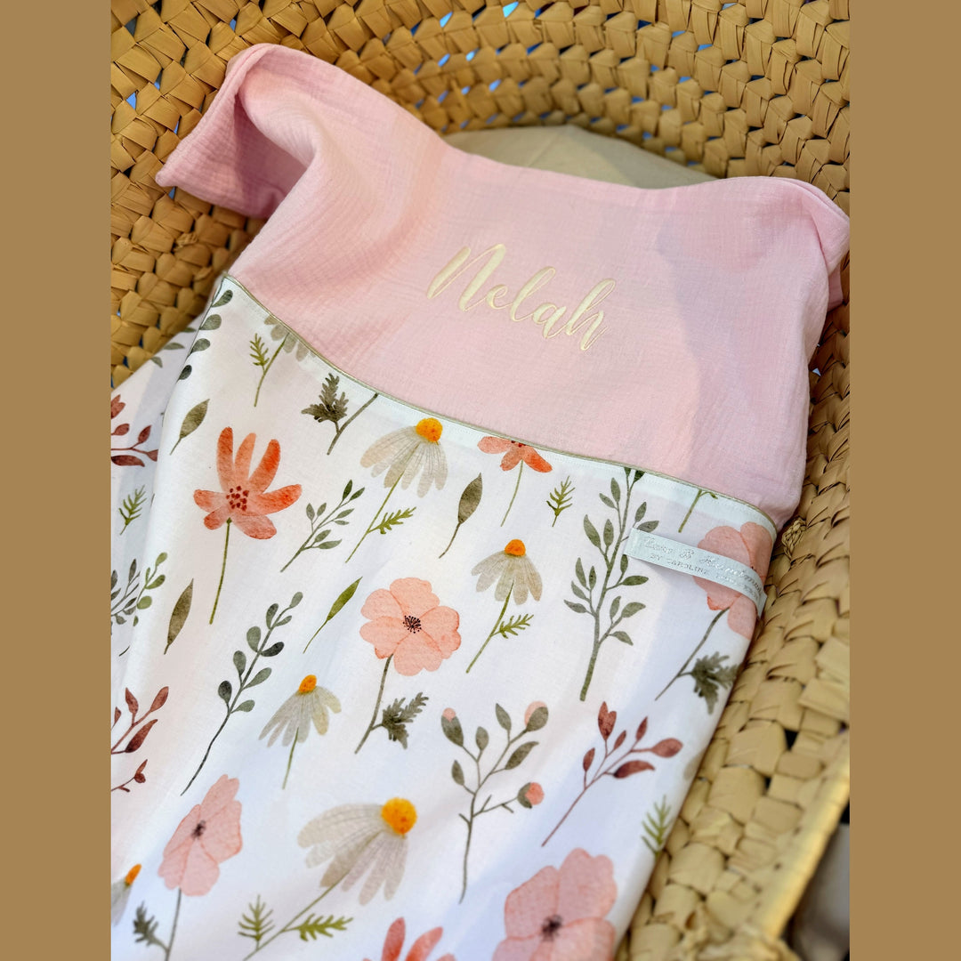 Handgemaakt Babydeken Bloemen – Exclusieve Stoffen & met Naam Caro B Handmade