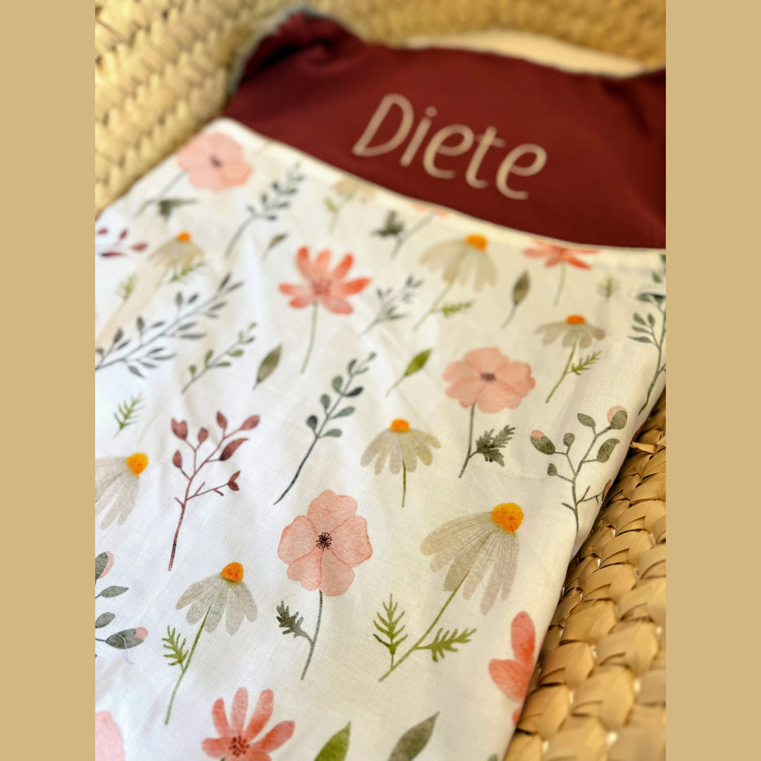 Handgemaakt Babydeken Bloemen – Exclusieve Stoffen & met Naam Caro B Handmade
