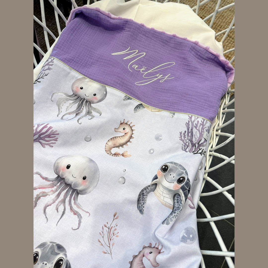 Handgemaakt Babydeken Waterdieren – Exclusieve Stoffen & met Naam Caro B Handmade
