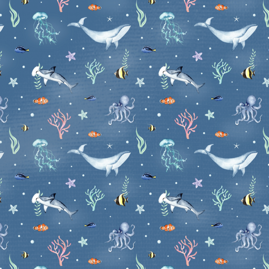 Handgemaakt Babydeken Waterdieren – Exclusieve Stoffen & met Naam Caro B Handmade