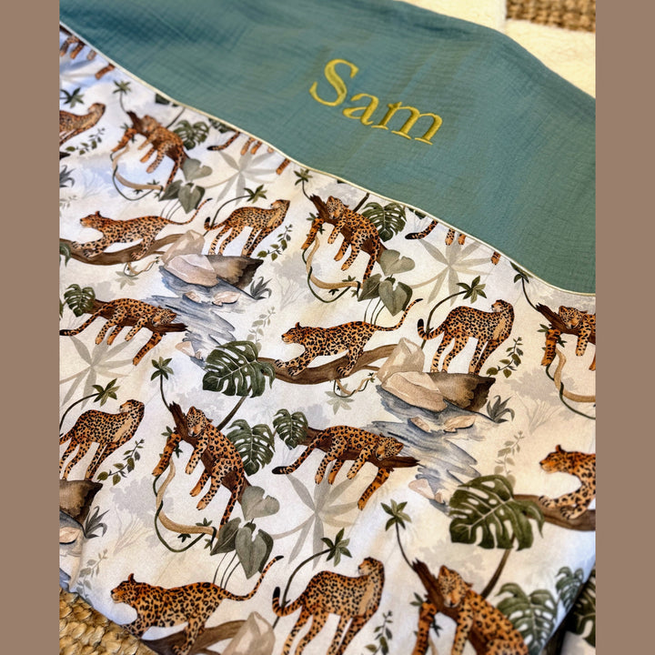 Handgemaakt Babydeken Safari – Exclusieve Stoffen & met Naam Caro B Handmade