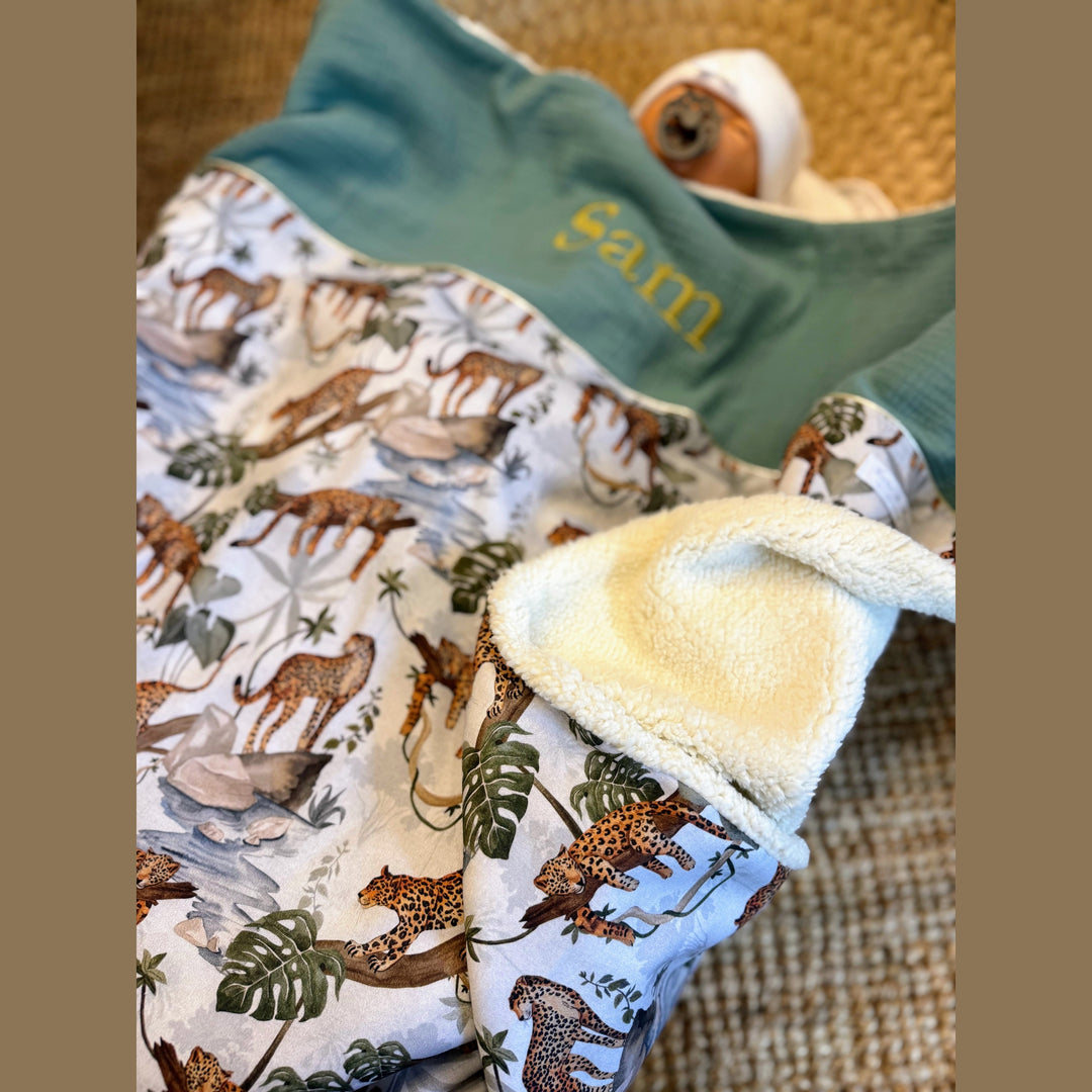 Handgemaakt Babydeken Safari – Exclusieve Stoffen & met Naam Caro B Handmade