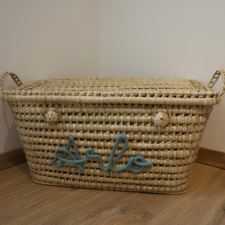 Luxe Speelgoedmand BIG 80 cm met Naam - Handgemaakt & Gepersonaliseerd Caro B Handmade