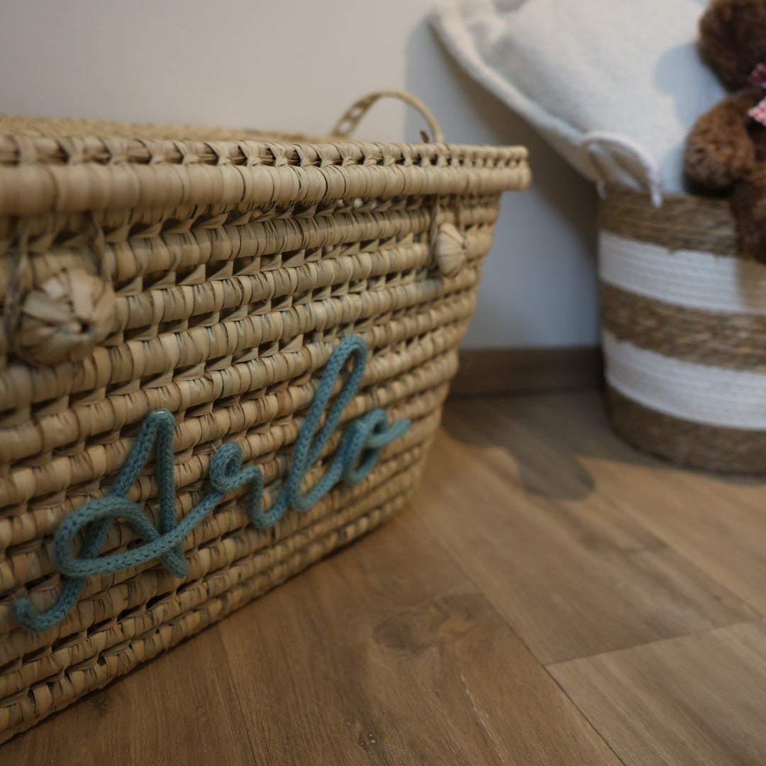 Luxe Speelgoedmand BIG 80 cm met Naam - Handgemaakt & Gepersonaliseerd Caro B Handmade