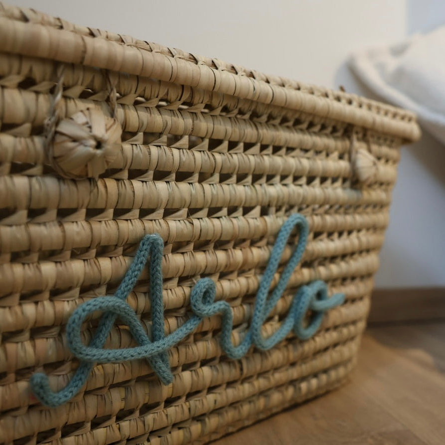 Luxe Speelgoedmand BIG 80 cm met Naam - Handgemaakt & Gepersonaliseerd Caro B Handmade