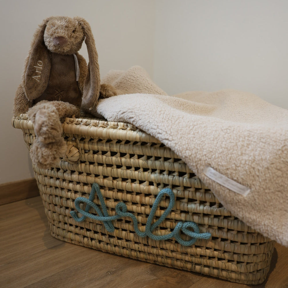 Luxe Speelgoedmand BIG 80 cm met Naam - Handgemaakt & Gepersonaliseerd Caro B Handmade