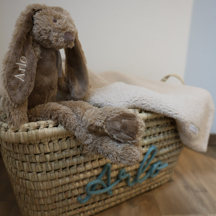 Luxe Speelgoedmand BIG 80 cm met Naam - Handgemaakt & Gepersonaliseerd Caro B Handmade