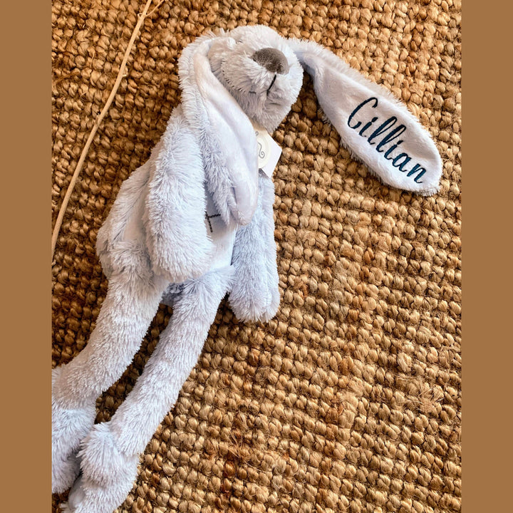 Happy Horse Rabbit Richie met Naam - Borduren - Blue - Caro B Handmade