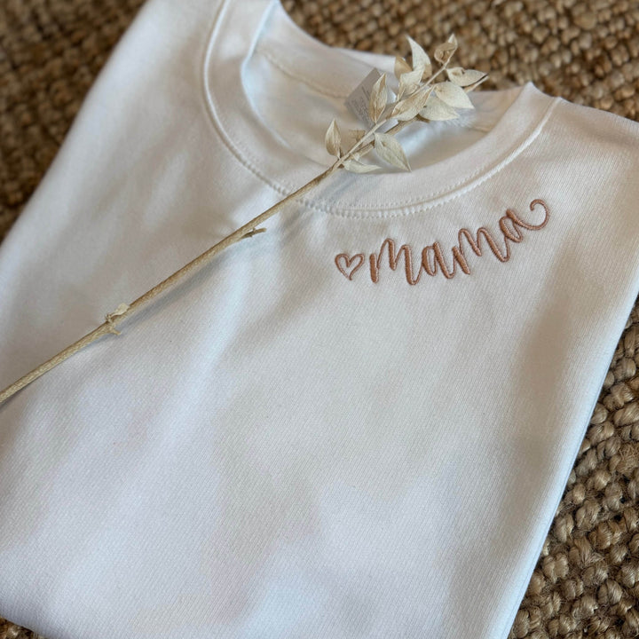 Mama Sweater Hals - Gepersonaliseerd met borduur - Caro B Handmade