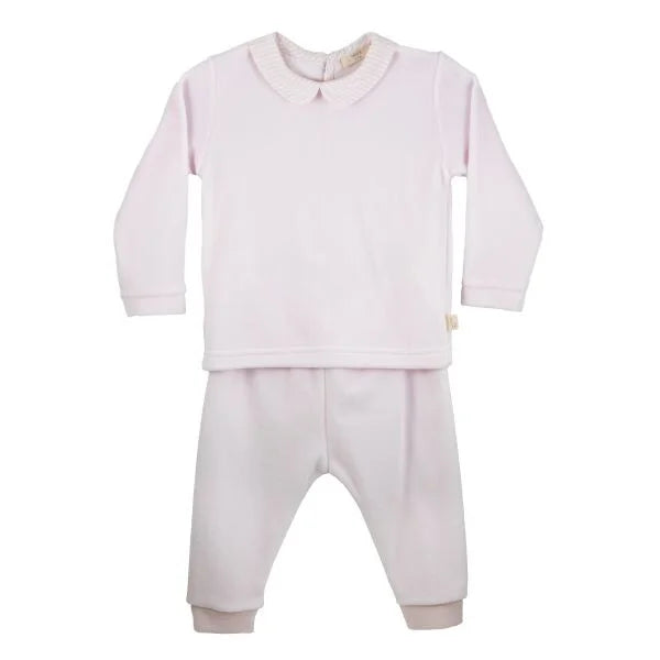 Baby Gi Pyjama Velours met Naam - Stripes Baby Gi