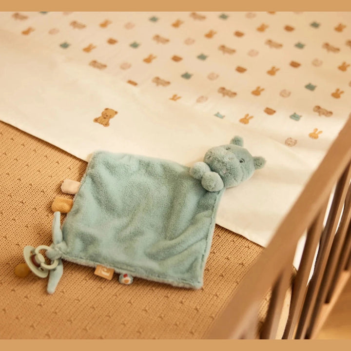 Tissu câlin - Jollein hydrophile - Tissu tétine - Brodé du nom - Menthe