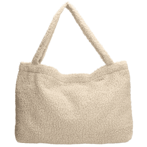 Shopper & Mom bag - Geborduurd met naam - Beige - Caro B Handmade
