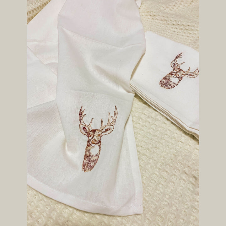 Luxe Geborduurde Theedoek – Servet & Tafeldecoratie in Één - Caro B Handmade