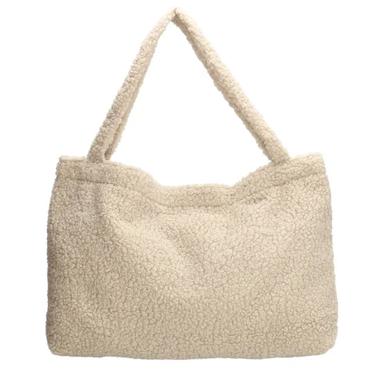 Mama Bag - Teddy Tas - Mom Bag - Luiertas - Shopper | Beige - Caro B Handmade
